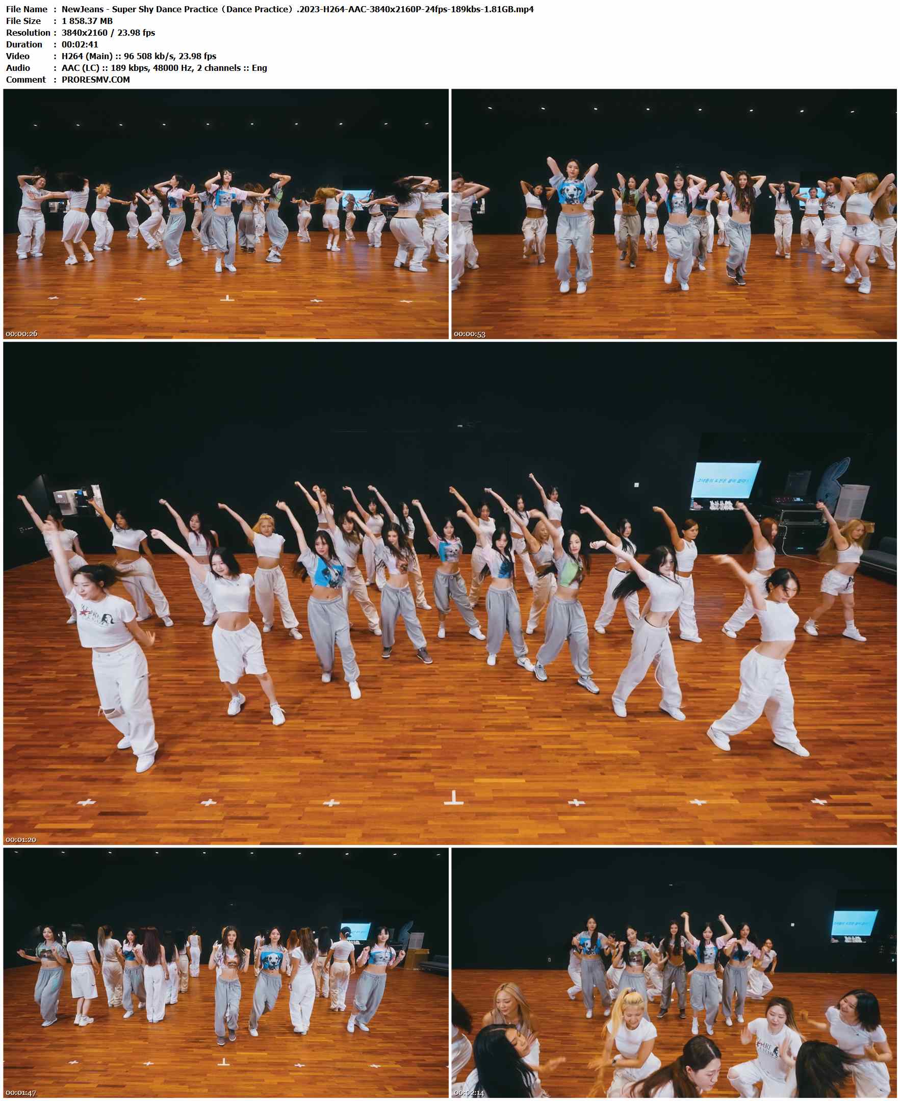 NewJeans - Super Shy Dance Practice（Dance Practice）.2023-H264-AAC-3840x2160P-24fps-189kbs-1.81GB官方MV_高清MV